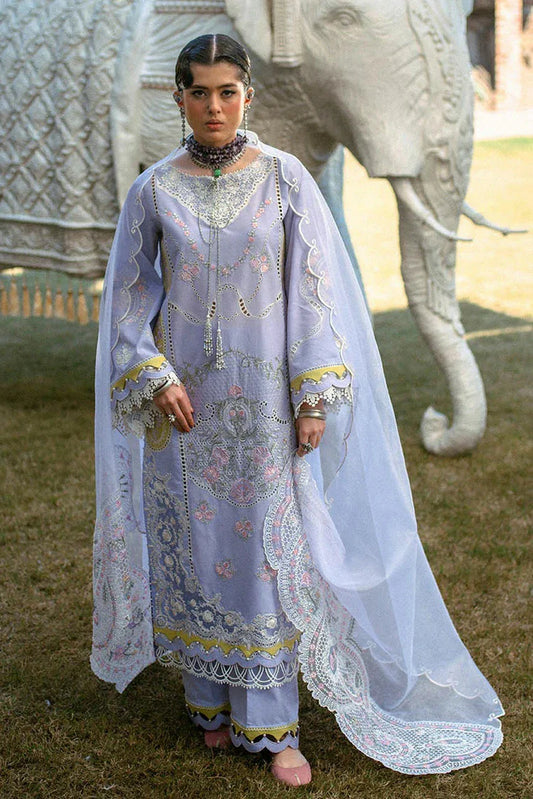 Picture of Hijab Omer - Sajna Luxury Festive Lawn Collection - 03 Lara - Unstitched - Available at Raja Sahib