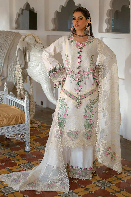 Picture of Hijab Omer - Sajna Luxury Festive Lawn Collection - 05 Asra - Unstitched - Available at Raja Sahib