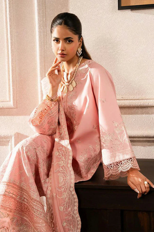 Picture of Freesia - Aqs Luxury Lawn Collection - HAMNA-FS50122 - Unstitched - Available at Raja Sahib