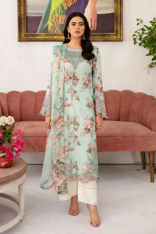 Picture of Ramsha - Rangrez Embroidered Lawn Collection Vol 7 - N-709 - Unstitched - Available at Raja Sahib
