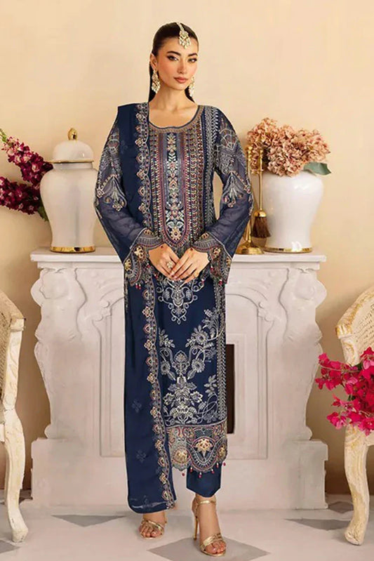 Picture of Ramsha - Sangeet Embroidered Chiffon Collection Vol 3 - B-302 - Unstitched - Available at Raja Sahib