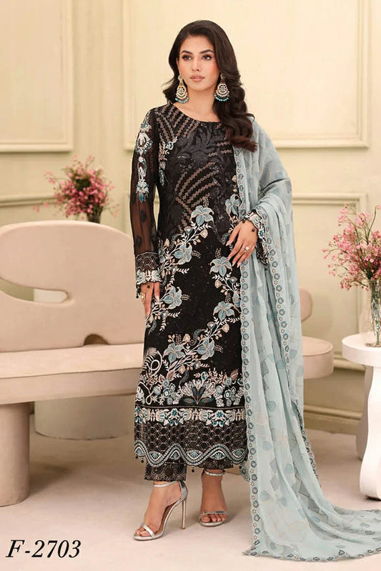 Picture of Ramsha - Chiffon Collection Vol 27 - F-2703 - Unstitched - Available at Raja Sahib