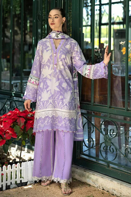 Picture of Elaf - Premium Prints Summer Collection - EPE-08A LAVENDER AURA - Unstitched - Available at Raja Sahib