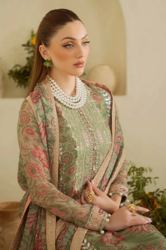 Picture of Nureh - Amaya Embroidered & Printed Chiffon Collection Vol 1 - AM-08 - Unstitched - Available at Raja Sahib