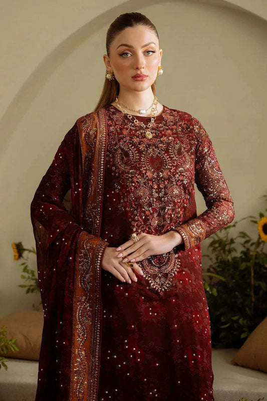 Picture of Nureh - Amaya Embroidered & Printed Chiffon Collection Vol 1 - AM-09 - Unstitched - Available at Raja Sahib