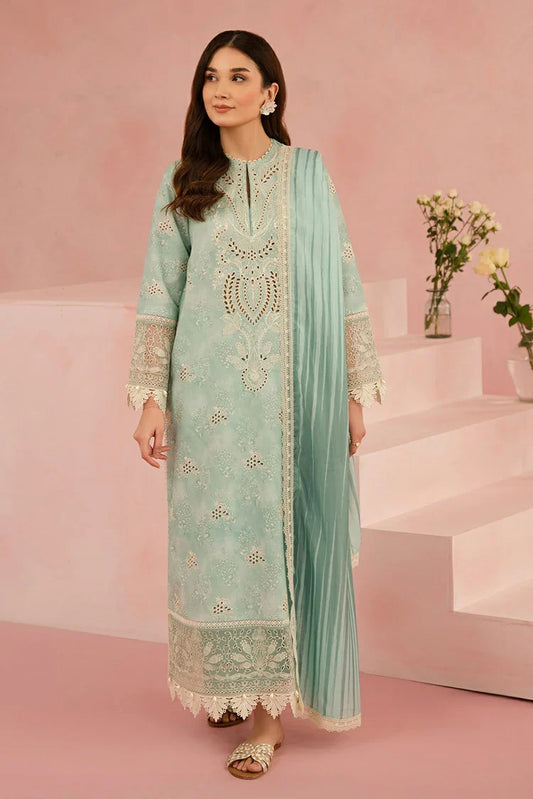 Picture of Afrozeh - Floral Charm Embroidered Lawn Collection - Leonora AL-25-V5-02 - Unstitched - Available at Raja Sahib