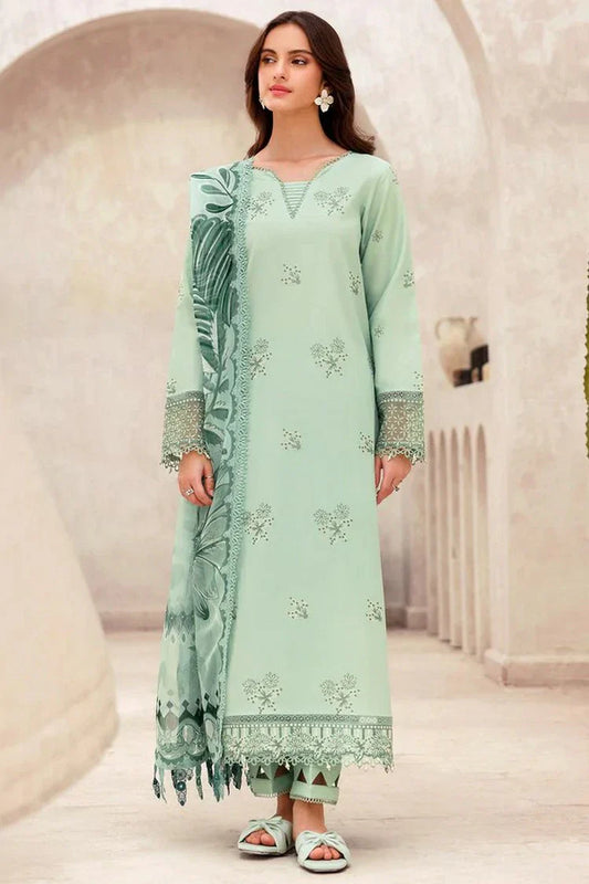 Picture of Farasha - Bahaar Embroidered Lawn Collection - 04 Aqua Cascade - Unstitched - Available at Raja Sahib
