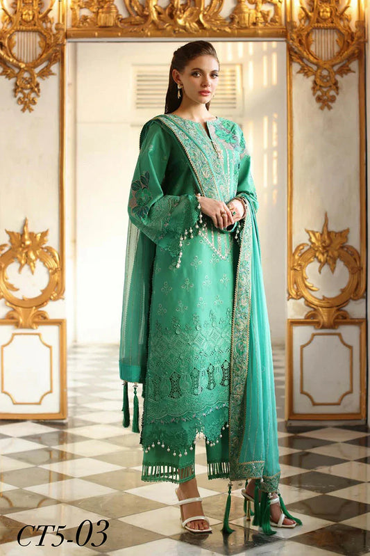 Picture of Charizma - Tabeer Premium Schiffli Lawn Collection Vol 1 - CT5-03 - Unstitched - Available at Raja Sahib