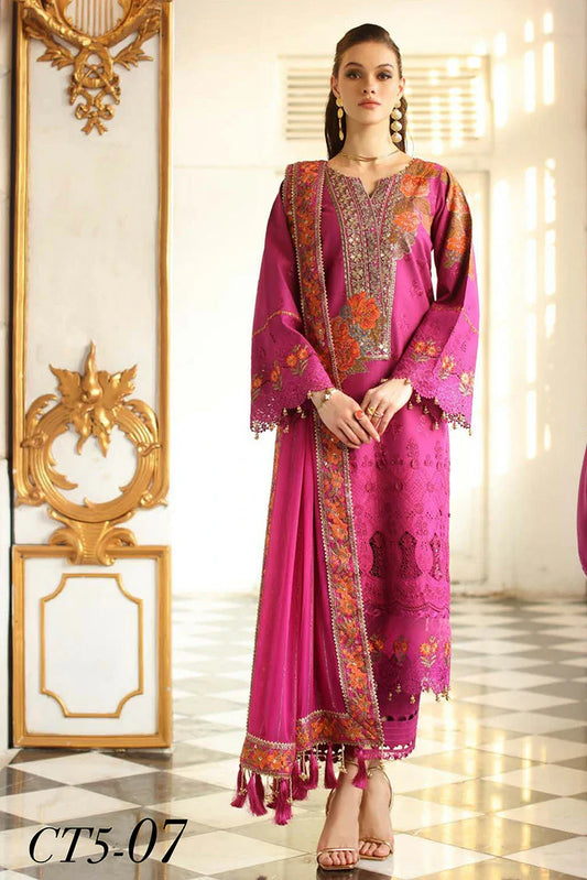 Picture of Charizma - Tabeer Premium Schiffli Lawn Collection Vol 1 - CT5-07 - Unstitched - Available at Raja Sahib