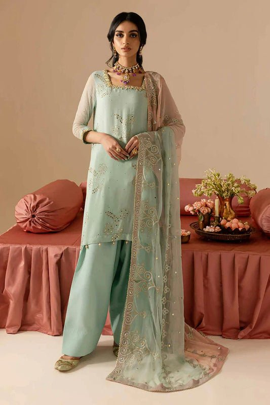 Picture of Nureh - Mukeshkari Embroidered Mukesh Chiffon Collection Vol 1 - MK-11 - Unstitched - Available at Raja Sahib