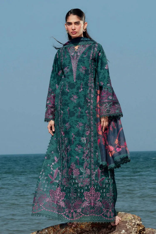 Picture of Afrozeh - Summer Together Lawnkari Collection Vol 3 - 04 Emerald - Unstitched - Available at Raja Sahib