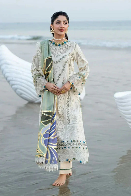 Picture of Aabyaan - Saagar Luxury Festive Lawn Collection - ARSIN (AS-04) - Unstitched - Available at Raja Sahib