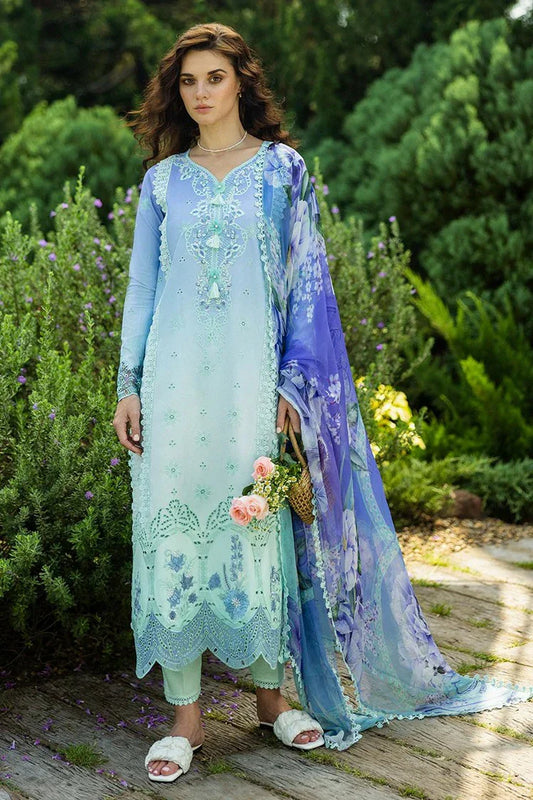 Picture of Mushq - Solace Ombre Chikankari Summer Lawn Collection - MUN SS 2501 03 Fiducia - Unstitched - Available at Raja Sahib