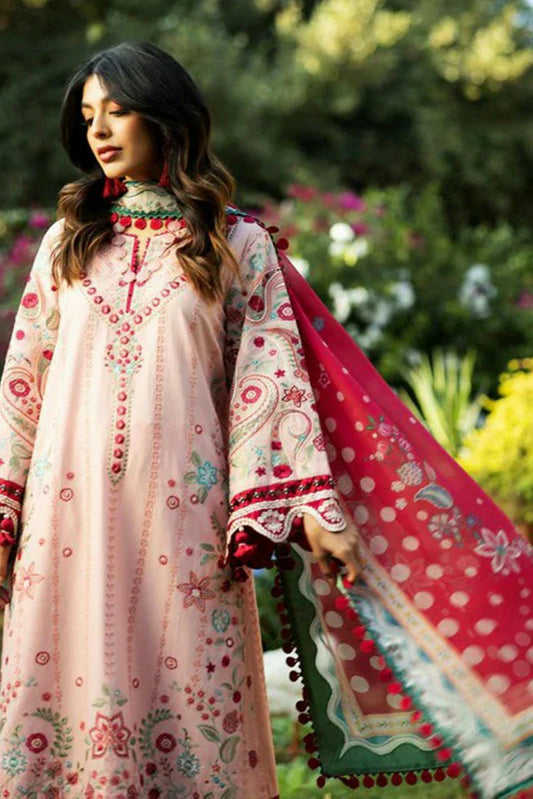 Picture of Sadaf Fawad Khan - Luxury Embroidered Lawn Collection - 1B PAISLEY GARDEN - Unstitched - Available at Raja Sahib