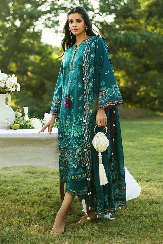 Picture of Sadaf Fawad Khan - Luxury Embroidered Lawn Collection - 8B KOI - Unstitched - Available at Raja Sahib