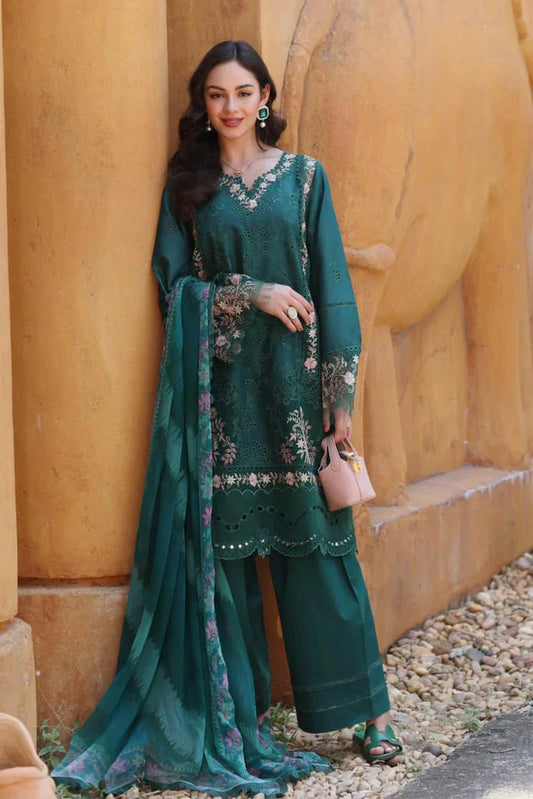Picture of Noor by Saadia Asad - Noor Eid Luxury Handwork Laserkari - Design 10A - Unstitched - Available at Raja Sahib