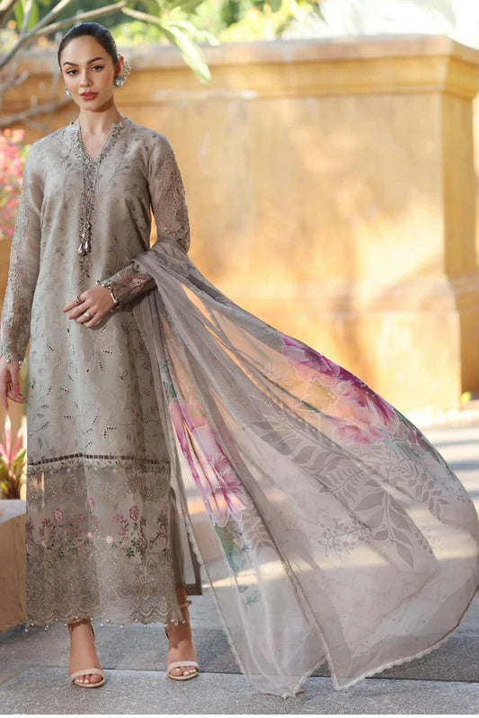 Picture of Noor by Saadia Asad - Noor Eid Luxury Handwork Laserkari - Design 1B - Unstitched - Available at Raja Sahib