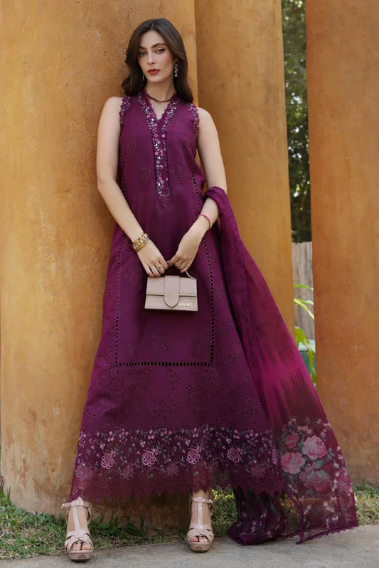 Picture of Noor by Saadia Asad - Noor Eid Luxury Handwork Laserkari - Design 2A - Unstitched - Available at Raja Sahib