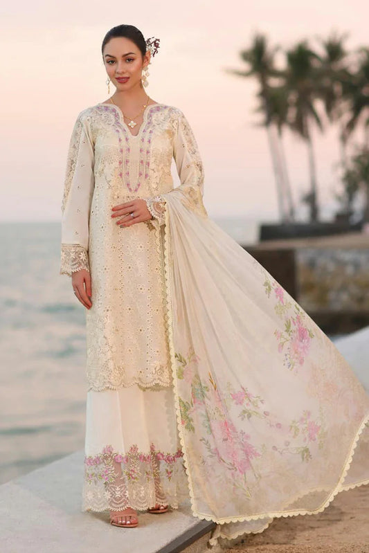 Picture of Noor by Saadia Asad - Noor Eid Luxury Handwork Laserkari - Design 3A - Unstitched - Available at Raja Sahib