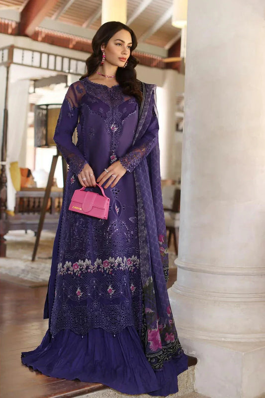 Picture of Noor by Saadia Asad - Noor Eid Luxury Handwork Laserkari - Design 4B - Unstitched - Available at Raja Sahib