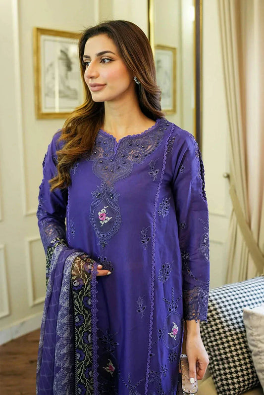Picture of Noor by Saadia Asad - Noor Eid Luxury Handwork Laserkari - Design 4B - Unstitched - Available at Raja Sahib