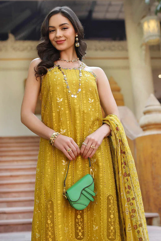 Picture of Noor by Saadia Asad - Noor Eid Luxury Handwork Laserkari - Design 5A - Unstitched - Available at Raja Sahib