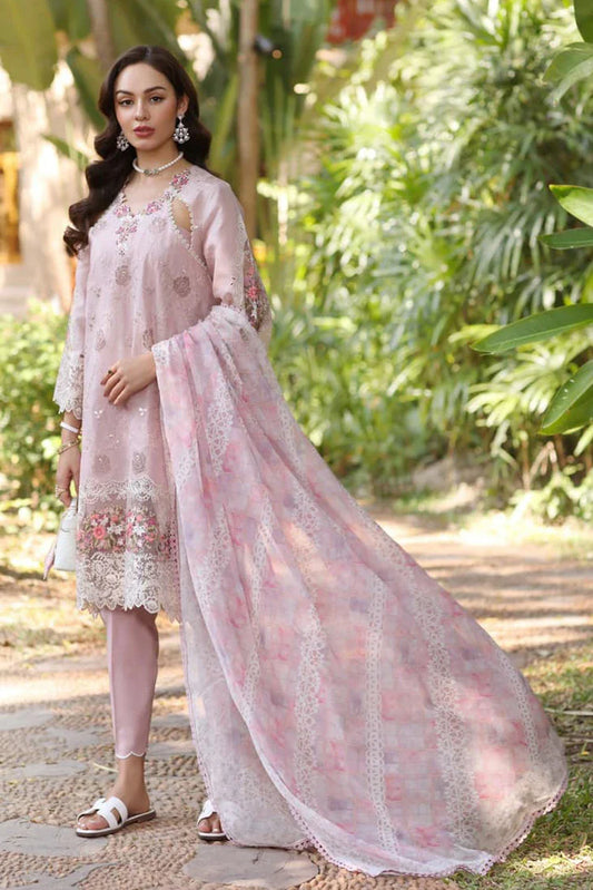 Picture of Noor by Saadia Asad - Noor Eid Luxury Handwork Laserkari - Design 8A - Unstitched - Available at Raja Sahib