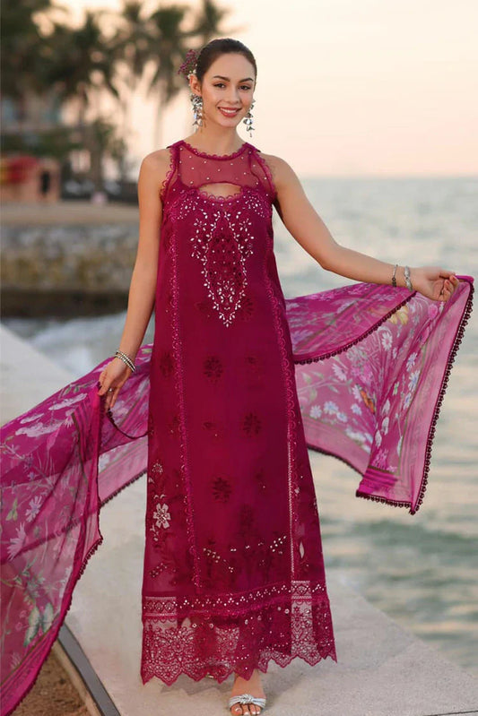 Picture of Noor by Saadia Asad - Noor Eid Luxury Handwork Laserkari - Design 9A - Unstitched - Available at Raja Sahib