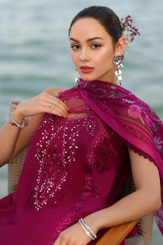 Picture of Noor by Saadia Asad - Noor Eid Luxury Handwork Laserkari - Design 9A - Unstitched - Available at Raja Sahib