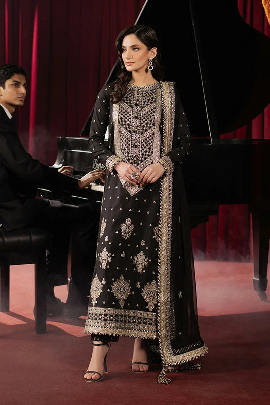 Picture of Asim Jofa - Premium Festive Collection - AJPF-01 EMBROIDERED SILK 3 PCS - Unstitched - Available at Raja Sahib