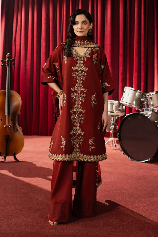 Picture of Asim Jofa - Premium Festive Collection - AJPF-12 EMBROIDERED SILK 3 PCS - Unstitched - Available at Raja Sahib