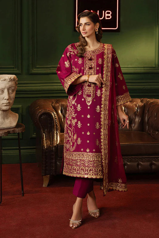 Picture of Asim Jofa - Premium Festive Collection - AJPF-13 EMBROIDERED LAWN SILK 3 PCS - Unstitched - Available at Raja Sahib