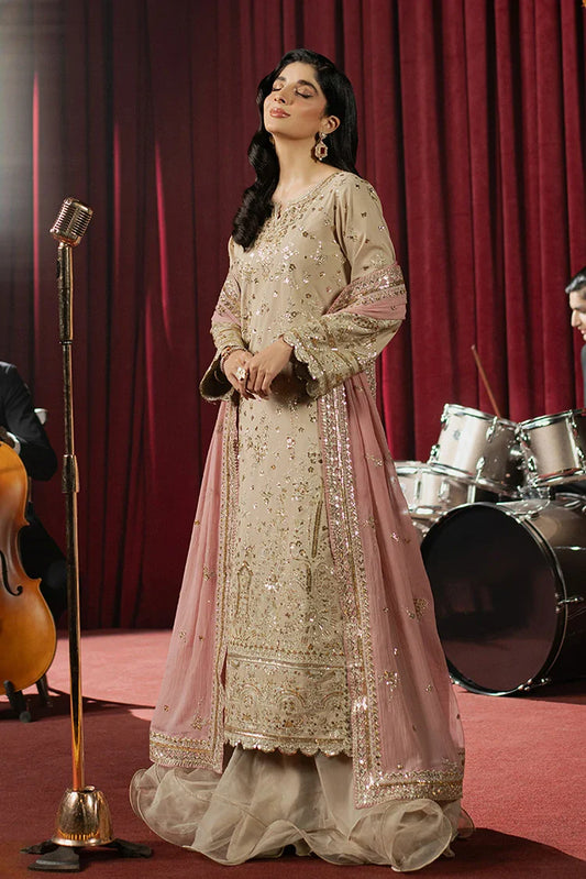 Picture of Asim Jofa - Premium Festive Collection - AJPF-24 EMBROIDERED SPUN RAW SILK 3 PCS - Unstitched - Available at Raja Sahib