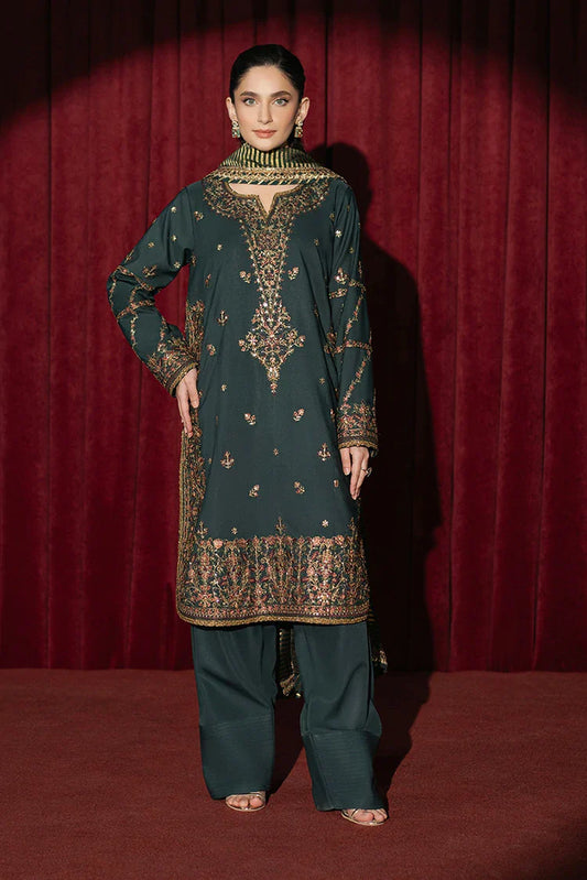 Picture of Asim Jofa - Premium Festive Collection - AJPF-05 EMBROIDERED SILK 3 PCS - Unstitched - Available at Raja Sahib