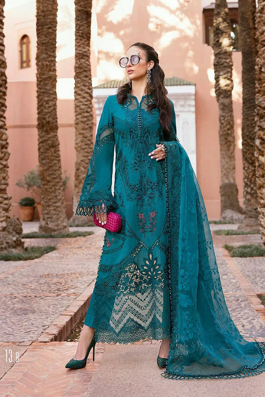 Picture of Maria B - Voyage A Luxe Luxury Lawn Collection - Design 13B - Unstitched - Available at Raja Sahib