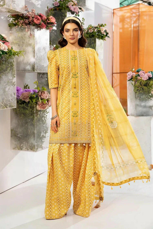 Picture of Maria B - M Basics Lawn Edition Vol 1 - Design 11A - Unstitched - Available at Raja Sahib