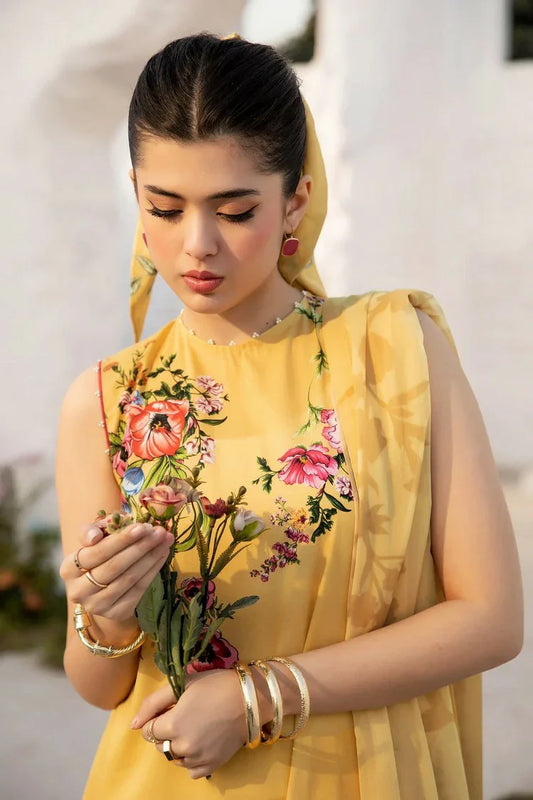 Picture of Maria B - M Basics Lawn Edition Vol 1 - Design 12A - Unstitched - Available at Raja Sahib