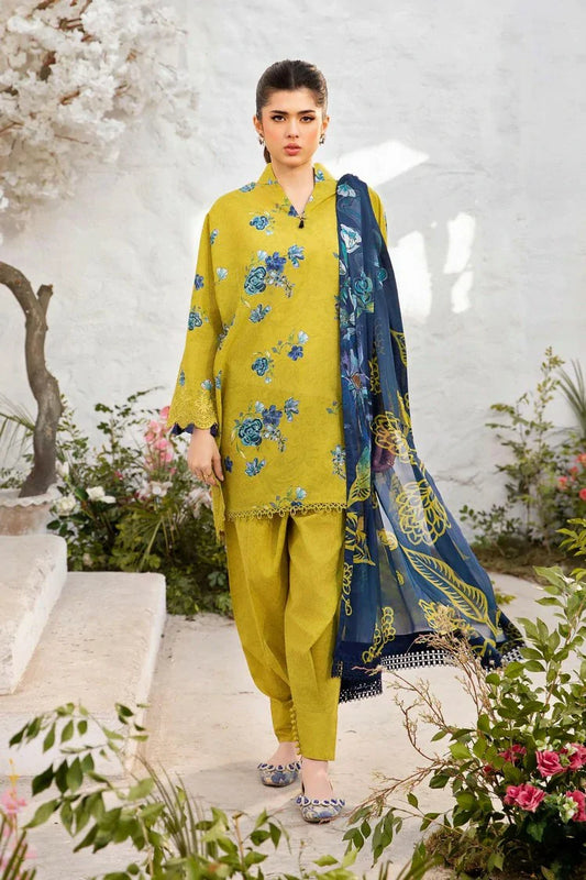 Picture of Maria B - M Basics Lawn Edition Vol 1 - Design 2A - Unstitched - Available at Raja Sahib