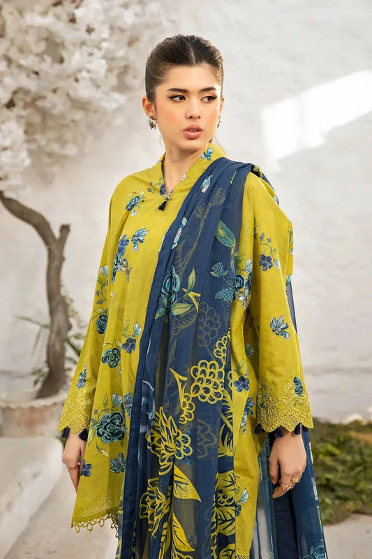 Picture of Maria B - M Basics Lawn Edition Vol 1 - Design 2A - Unstitched - Available at Raja Sahib