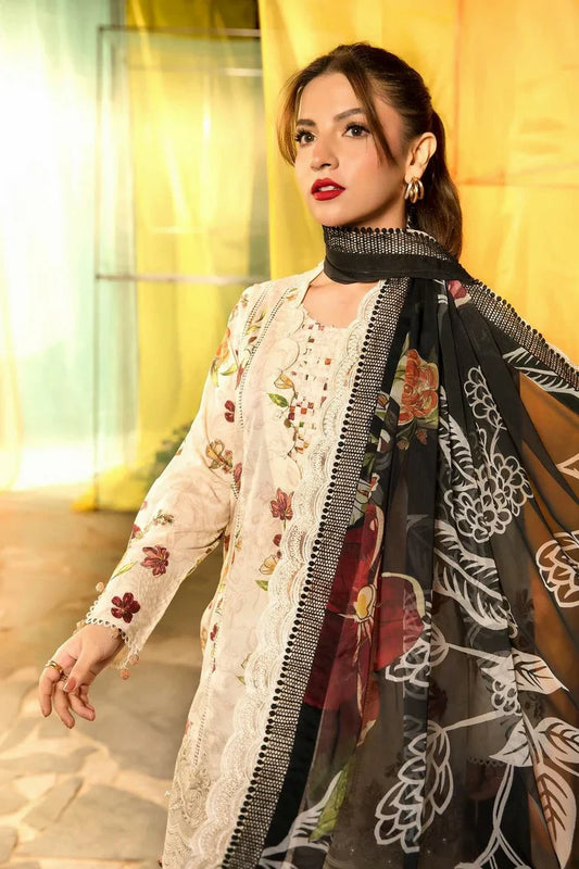 Picture of Maria B - M Basics Lawn Edition Vol 1 - Design 2B - Unstitched - Available at Raja Sahib