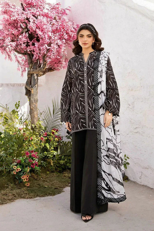 Picture of Maria B - M Basics Lawn Edition Vol 1 - Design 4B - Unstitched - Available at Raja Sahib