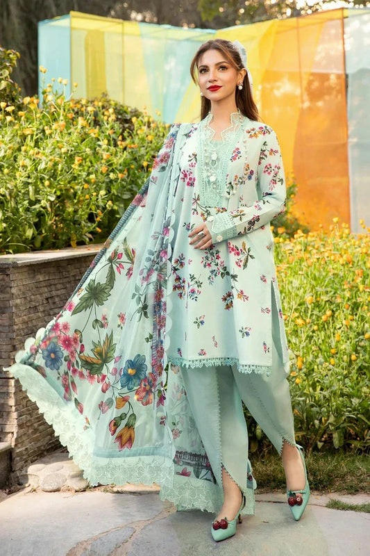Picture of Maria B - M Basics Lawn Edition Vol 1 - Design 9B - Unstitched - Available at Raja Sahib