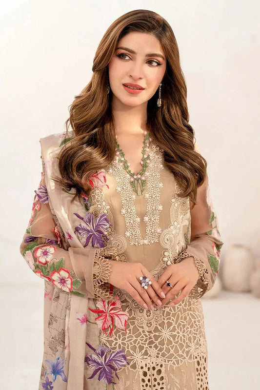 Picture of Asifa & Nabeel - Azalia Luxury Lawn Collection - Carnation (AZL25-09) - Unstitched - Available at Raja Sahib