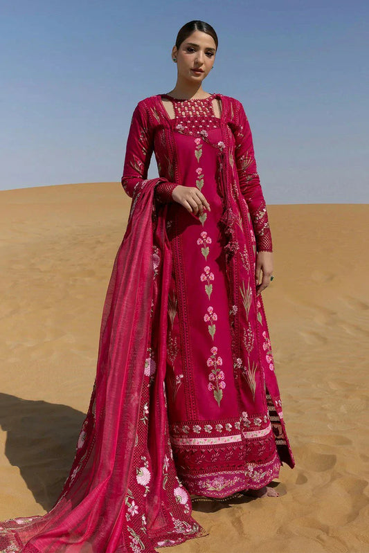 Picture of Crimson - Flow Lawn Collection - Once Upon A Flower-D9A - Unstitched - Available at Raja Sahib