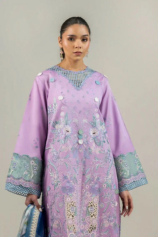 Picture of Mushq - Manaram Luxury Lawn Collection - 02 Glowing Pulse - Unstitched - Available at Raja Sahib