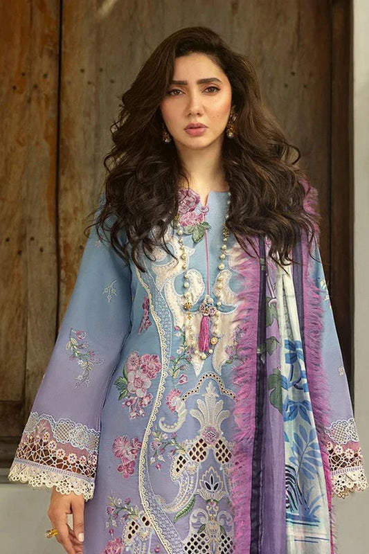 Picture of Mushq - Manaram Luxury Lawn Collection - 03 Whispering Melody - Unstitched - Available at Raja Sahib