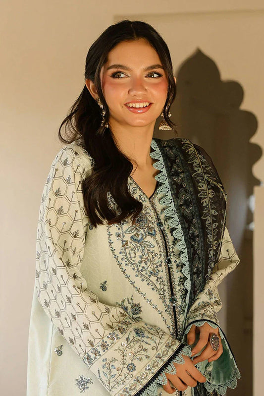 Picture of Asim Jofa - AJ Eid Essential Collection - AJUBF-10 EMBROIDERED JACQUARD 3 PCS - Unstitched - Available at Raja Sahib