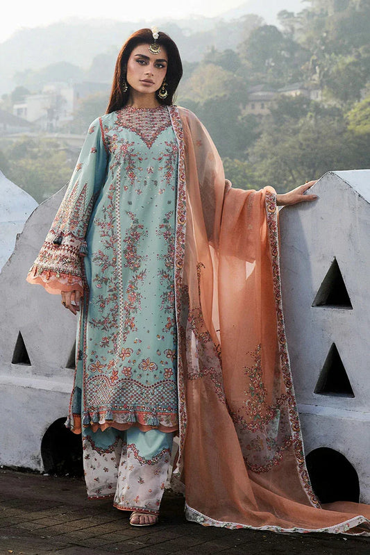 Picture of Hussain Rehar - Eid Luxury Lawn Collection - 12 Malibu - Unstitched - Available at Raja Sahib