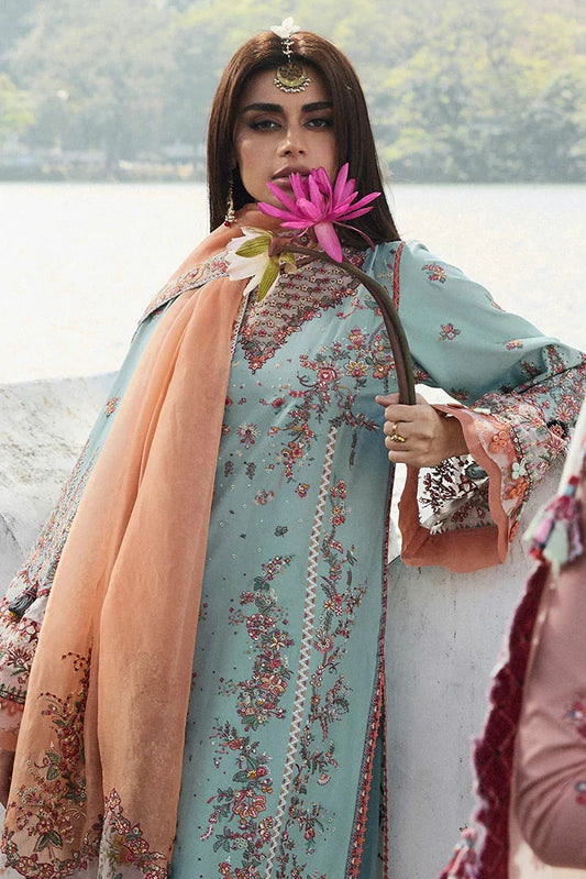 Picture of Hussain Rehar - Eid Luxury Lawn Collection - 12 Malibu - Unstitched - Available at Raja Sahib