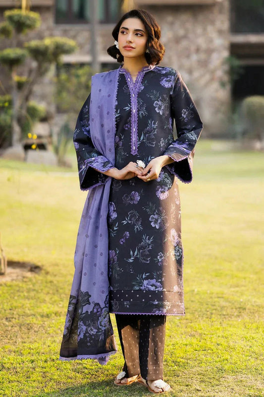 Picture of Alizeh - Sheen Printed Lawn Eid Edit Vol 3 - 02- BLUEBELL - Unstitched - Available at Raja Sahib